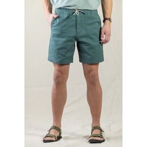 LIVSN Men's Flex Canvas Holler Shorts Eddy Green Small NWT ($99 Retail)